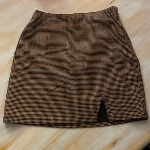 Tan,black and maroon mini skirt from abercrombie